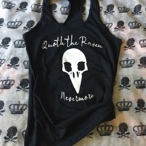 Edgar Allan Poe, goth, horror, fandom, racerback tank top